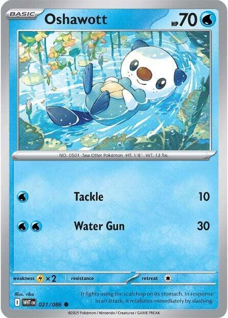 Oshawott 021/086 (SV: White Flare)  - Holofoil