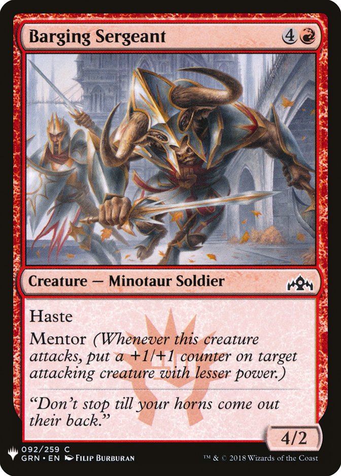 Barging Sergeant 92 (The List Reprints) 