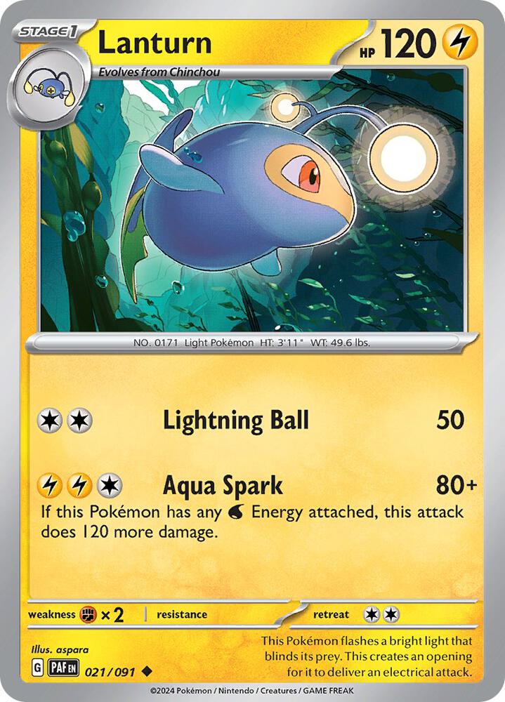 Lanturn 021/091 (SV: Paldean Fates) 