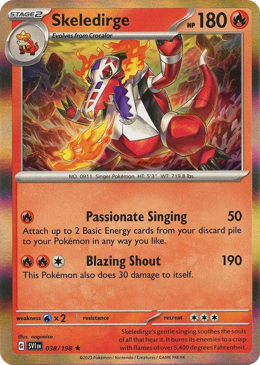 Skeledirge 038/198 (SV01: Scarlet & Violet Base Set)  - Holofoil
