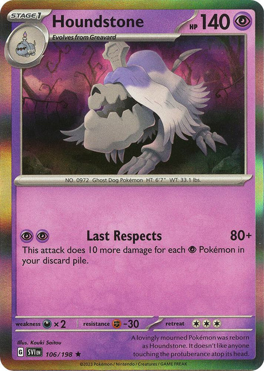 Houndstone 106/198 (SV01: Scarlet & Violet Base Set)  - Holofoil