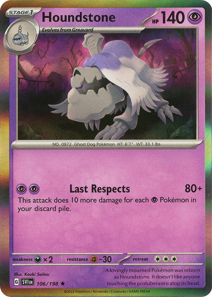 Houndstone 106/198 (SV01: Scarlet & Violet Base Set)  - Holofoil
