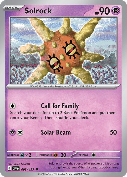 Solrock 093/197 (SV03: Obsidian Flames) 