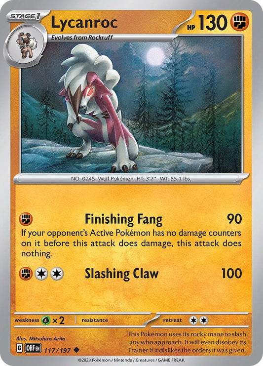 Lycanroc 117/197 (SV03: Obsidian Flames) 
