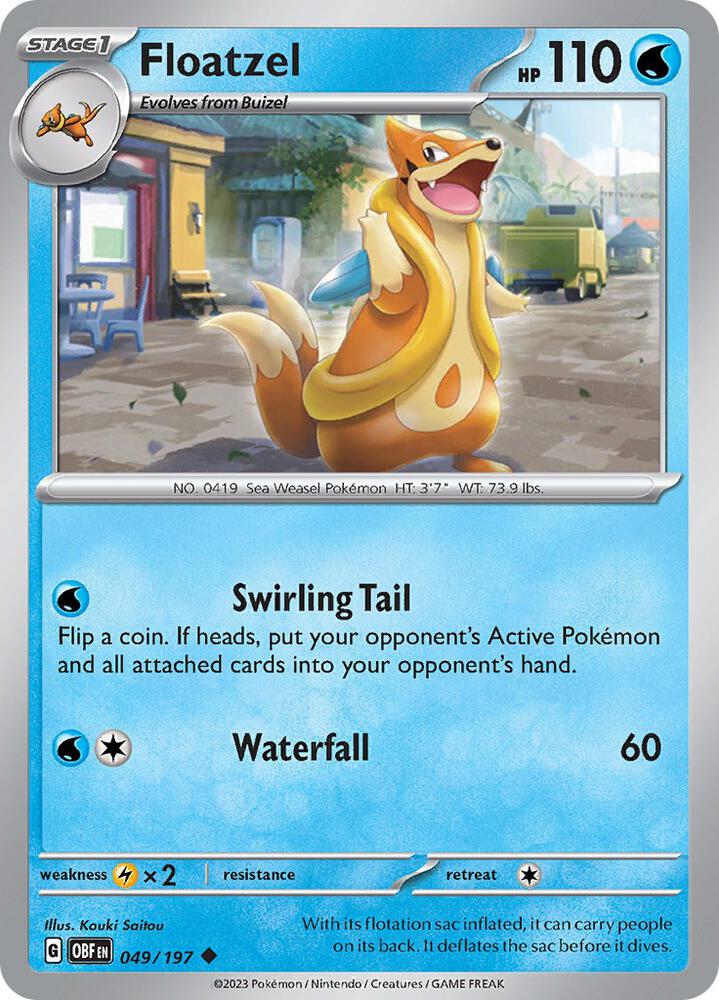 Floatzel 049/197 (SV03: Obsidian Flames) 