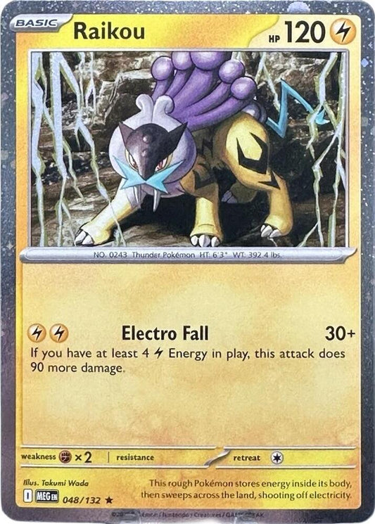 Raikou 048 132 Cosmos Holo 048/132 (ME01: Mega Evolution)  - Cosmo Holofoil