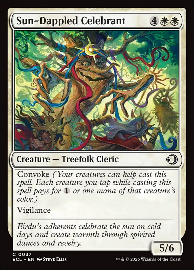 Sun-Dappled Celebrant 37/273 (Lorwyn Eclipsed)  - Foil