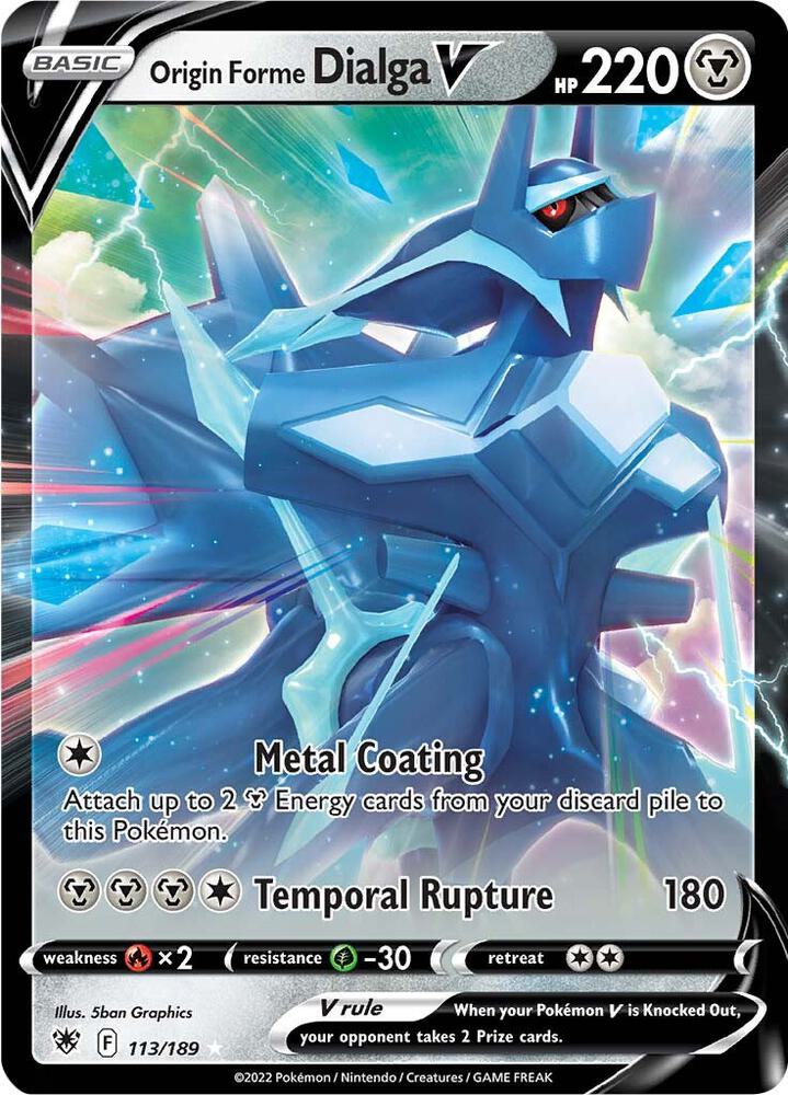Origin Forme Dialga V 113/189 (SWSH10: Astral Radiance)  - Holofoil