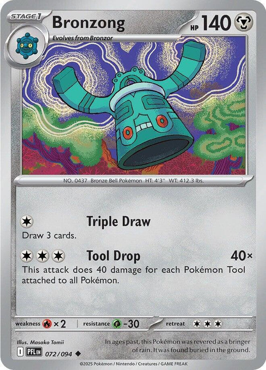 Bronzong 072/094 (ME02: Phantasmal Flames)  - Reverse Holofoil