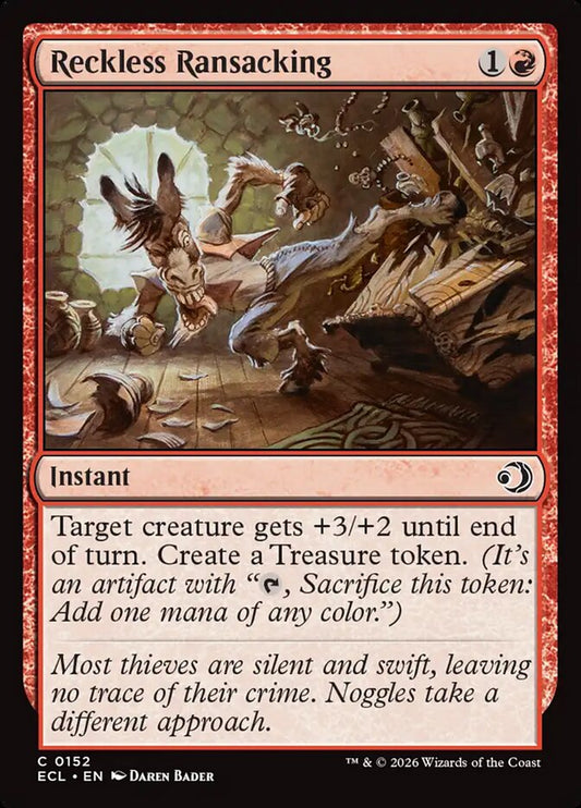 Reckless Ransacking 152 (Lorwyn Eclipsed) 