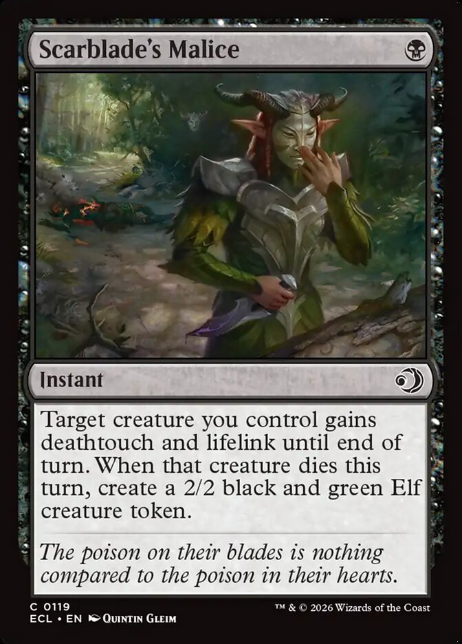 Scarblade's Malice 119/273 (Lorwyn Eclipsed) 