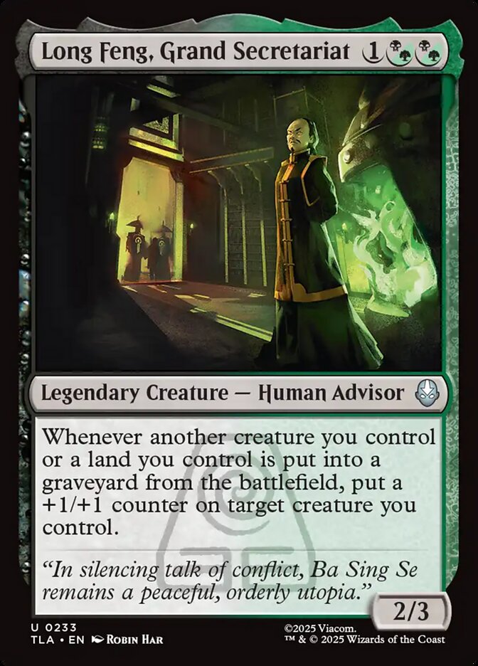 Long Feng, Grand Secretariat 233 (Avatar: The Last Airbender)  - Foil
