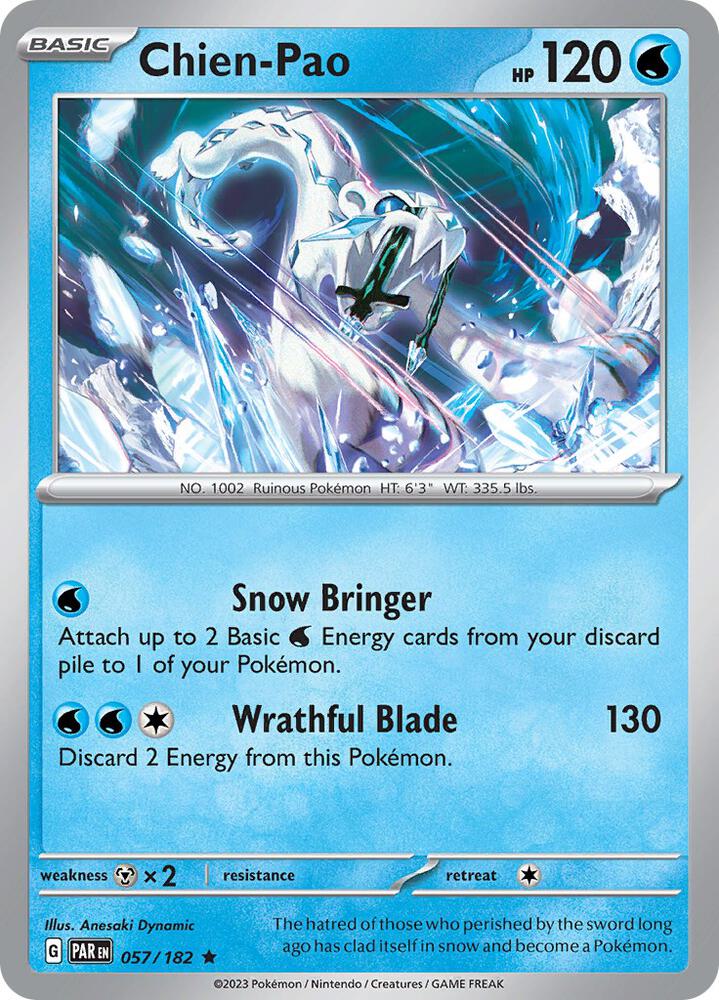 Chien-Pao 057/182 (SV04: Paradox Rift)  - Holofoil
