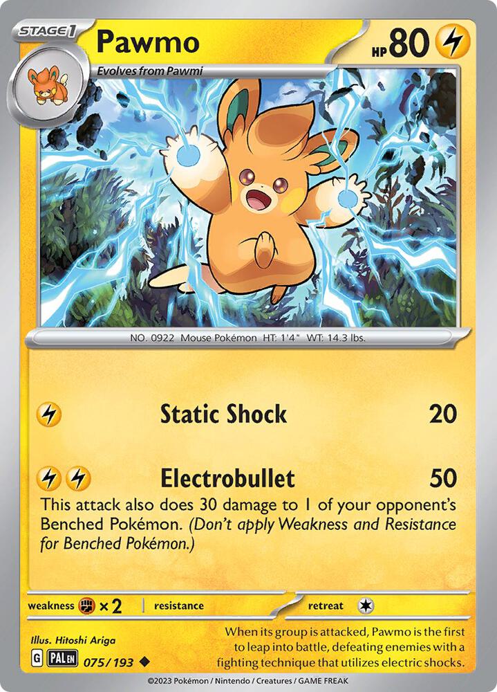 Pawmo 075/193 (SV02: Paldea Evolved) 