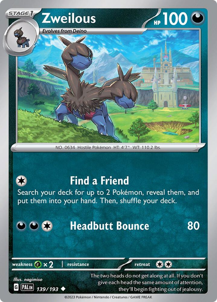 Zweilous 139/193 (SV02: Paldea Evolved) 