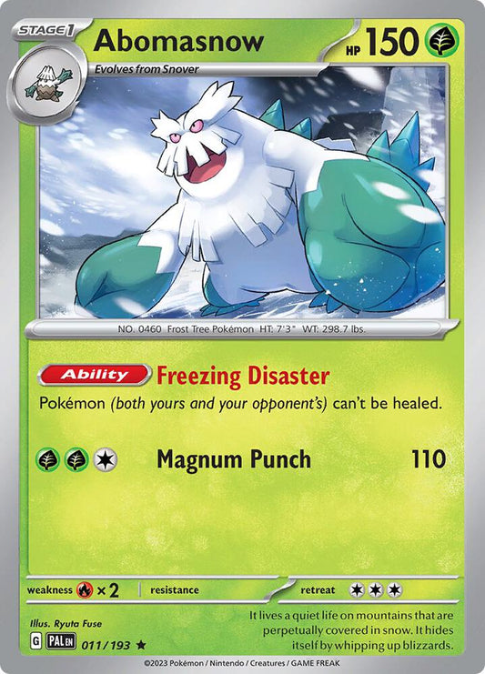 Abomasnow 011/193 (SV02: Paldea Evolved)  - Holofoil