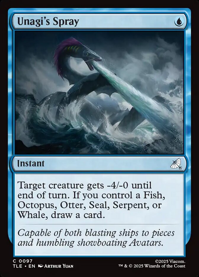 Unagi's Spray 97/317 (Avatar: The Last Airbender: Eternal-Legal)  - Foil