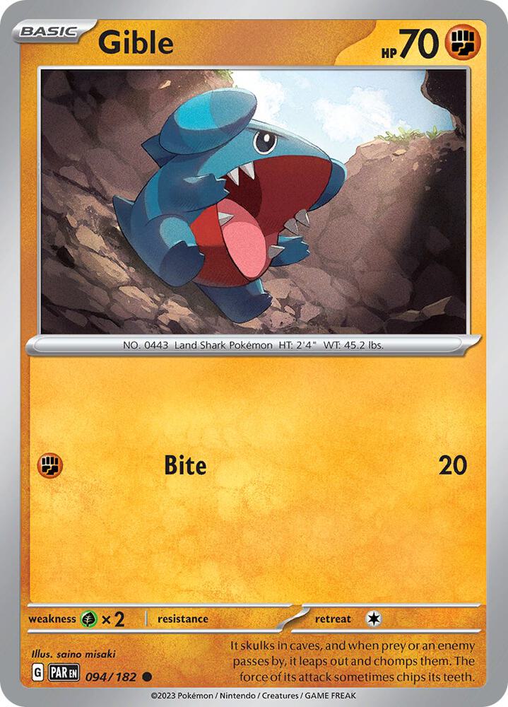 Gible 094/182 (SV04: Paradox Rift) 