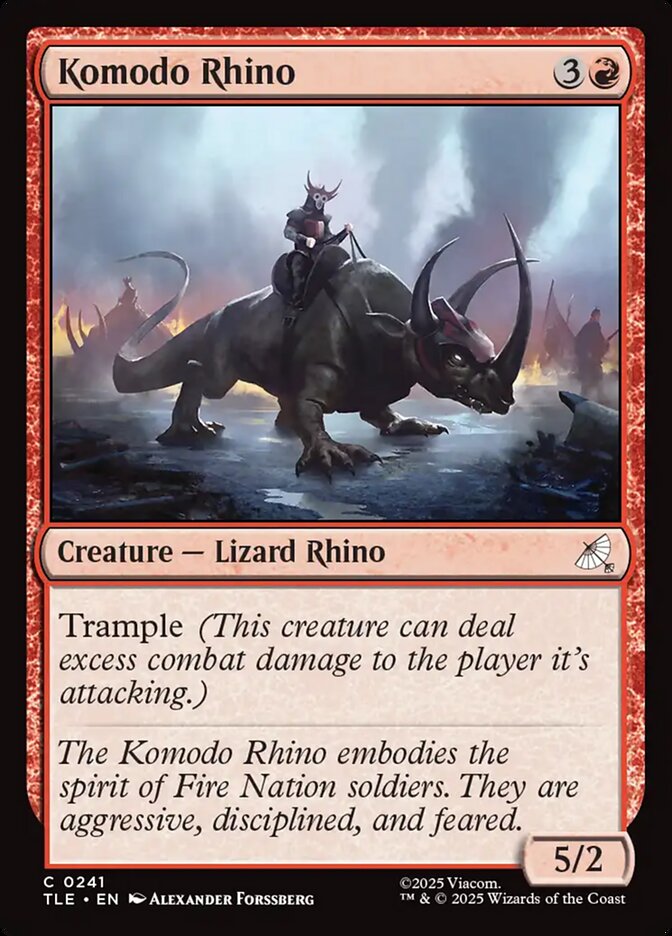 Komodo Rhino 241/317 (Avatar: The Last Airbender: Eternal-Legal)  - Foil