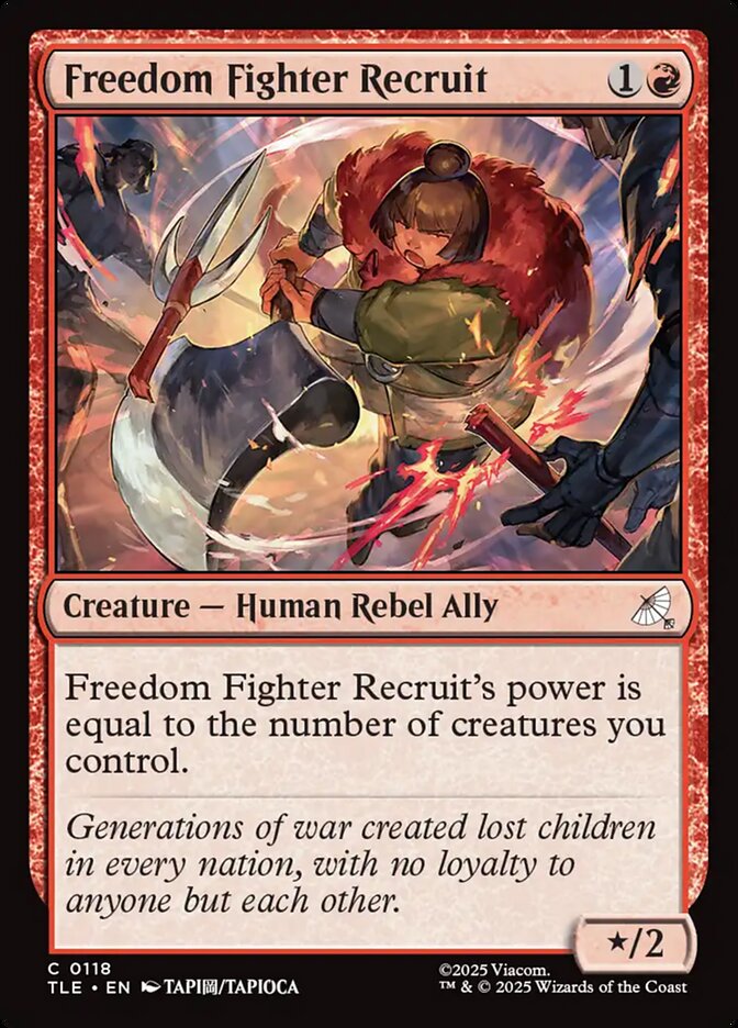 Freedom Fighter Recruit 118/317 (Avatar: The Last Airbender: Eternal-Legal)  - Foil