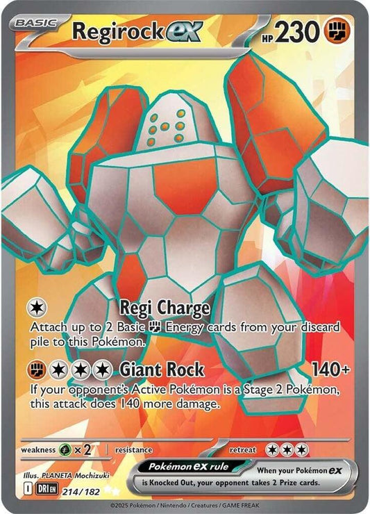 Regirock ex 214/182 (SV10: Destined Rivals)  - Holofoil