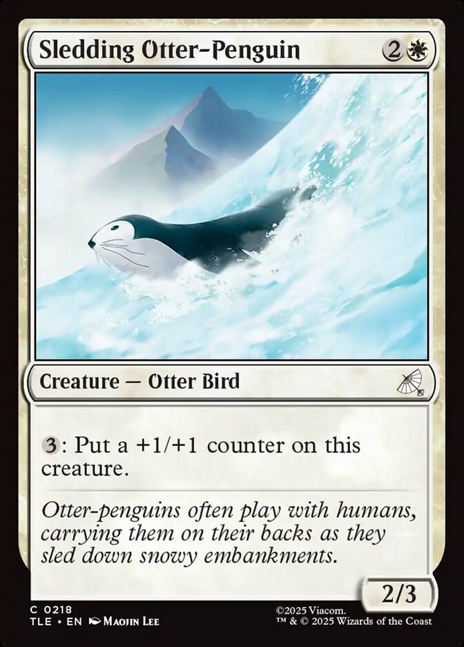 Sledding Otter-Penguin 218/317 (Avatar: The Last Airbender: Eternal-Legal)  - Foil