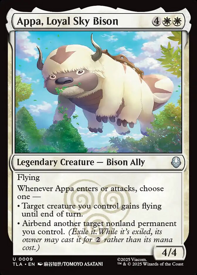 Appa, Loyal Sky Bison 9/286 (Avatar: The Last Airbender)  - Foil