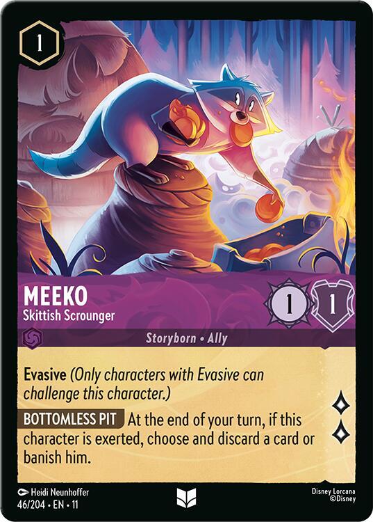 Meeko Skittish Scrounger 46/204 (Winterspell)  - Cold Foil