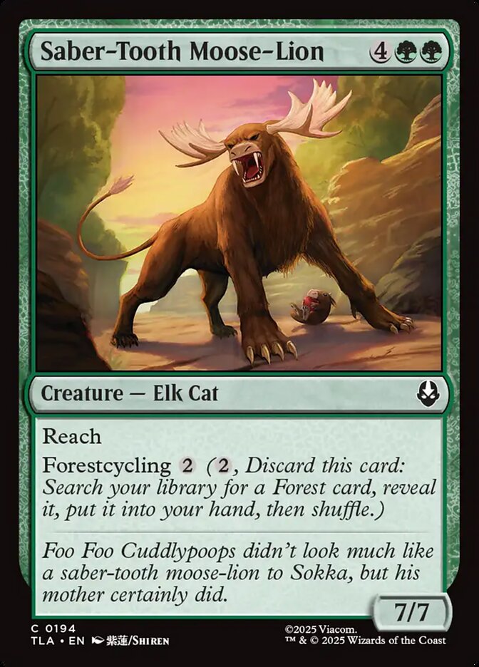 Saber-Tooth Moose-Lion 194/286 (Avatar: The Last Airbender)  - Foil