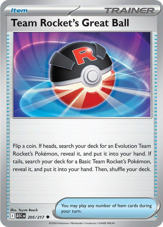 Team Rocket's Great Ball 205/217 (ME: Ascended Heroes) 