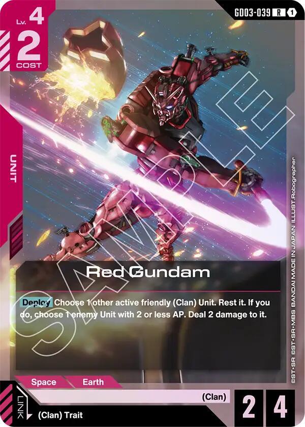 Red Gundam GD03-039 (Steel Requiem)  - Holofoil