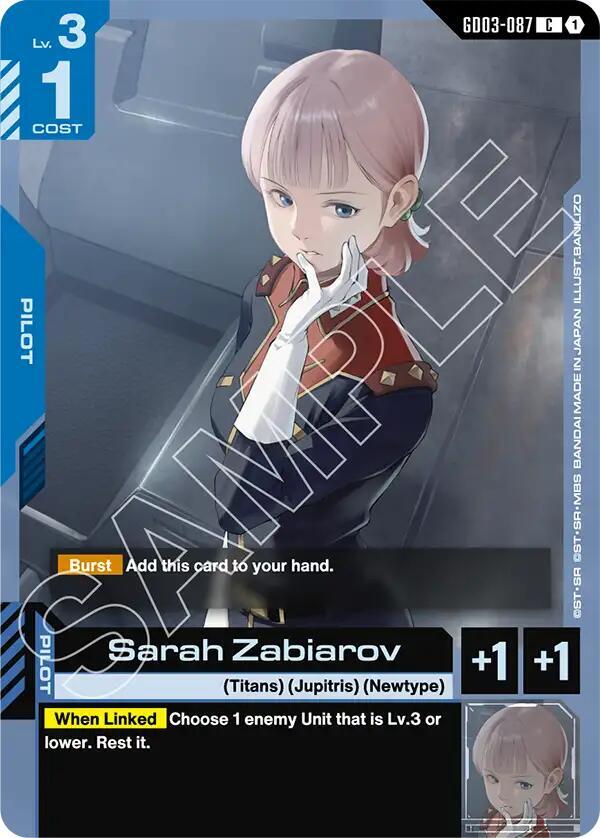 Sarah Zabiarov GD03-087 (Steel Requiem) 