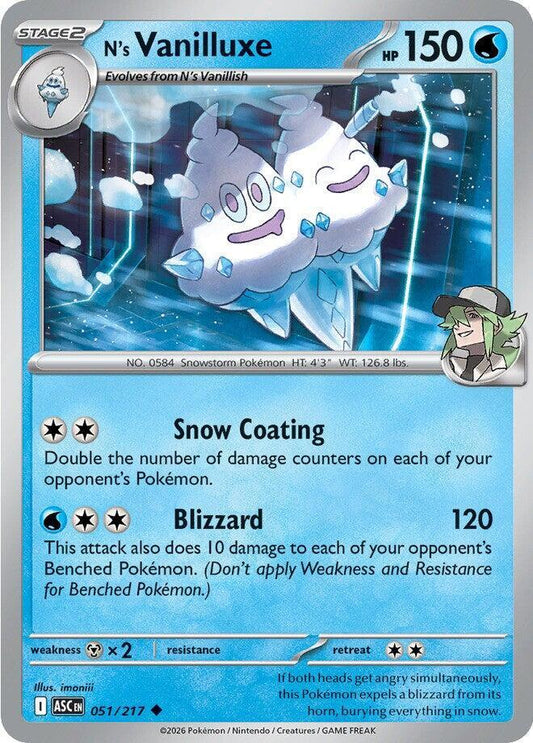 N's Vanilluxe 051/217 (ME: Ascended Heroes) 