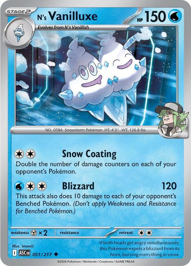 N's Vanilluxe 051/217 (ME: Ascended Heroes) 