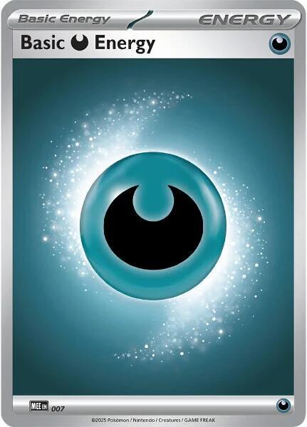 Basic Darkness Energy 007 7 (MEE: Mega Evolution Energies)  - Reverse Holofoil