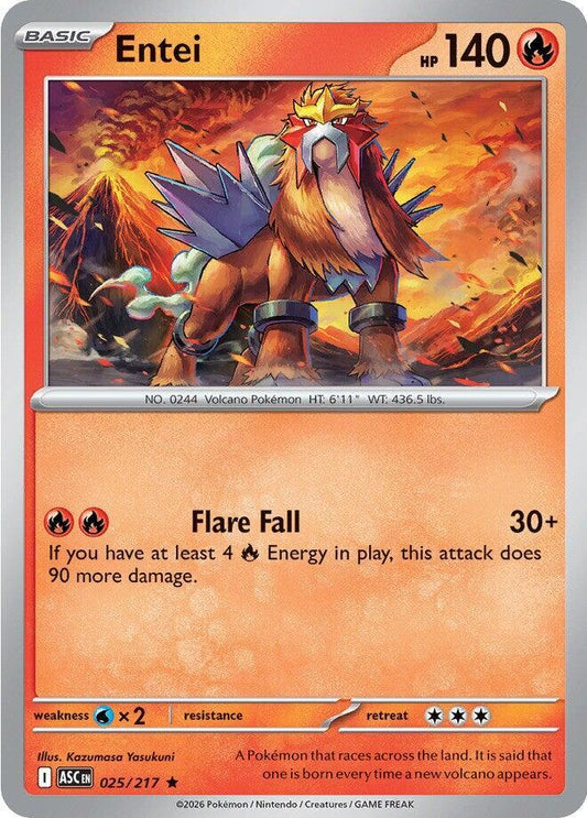 Entei 025/217 (ME: Ascended Heroes)  - Holofoil