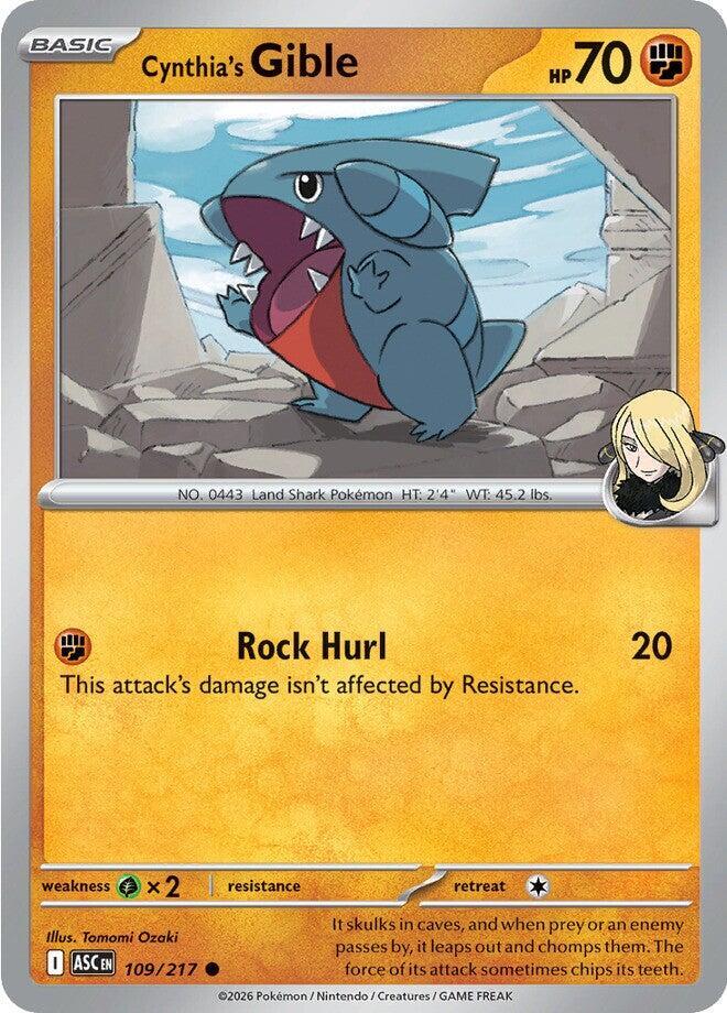 Cynthia's Gible 109/217 (ME: Ascended Heroes) 
