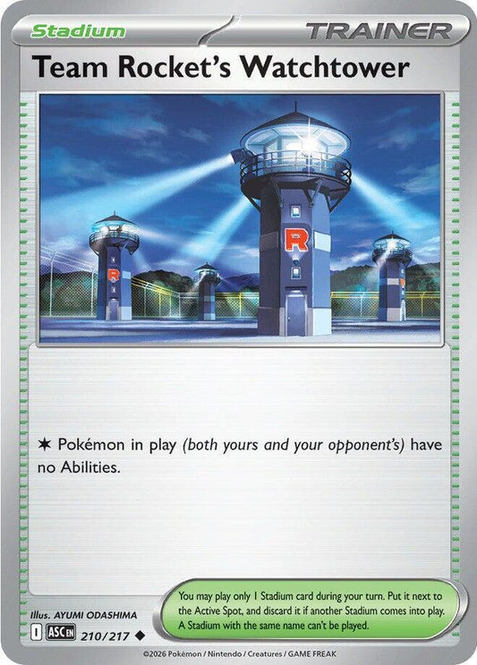 Team Rocket's Watchtower 210/217 (ME: Ascended Heroes)  - Reverse Holofoil