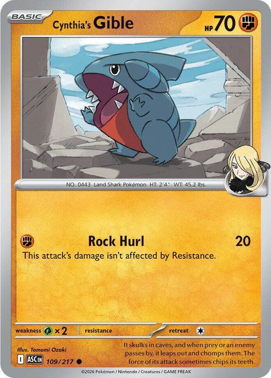 Cynthia's Gible 109/217 (ME: Ascended Heroes) 