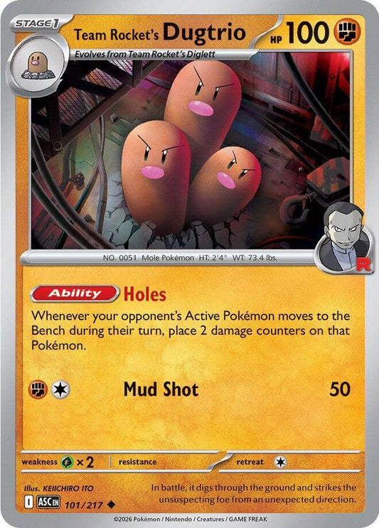 Team Rocket's Dugtrio 101/217 (ME: Ascended Heroes) 