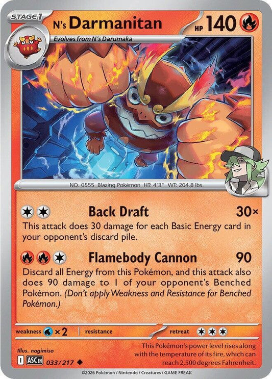 N's Darmanitan 033/217 (ME: Ascended Heroes) 