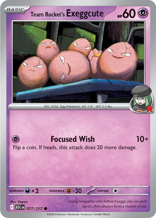 Team Rocket's Exeggcute 077/217 (ME: Ascended Heroes) 
