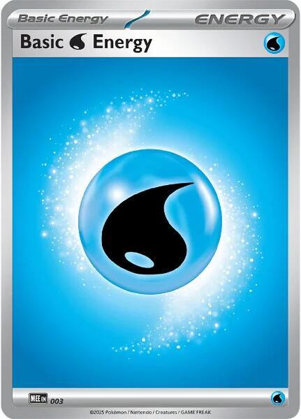 Basic Water Energy 3 (MEE: Mega Evolution Energies)  - Reverse Holofoil