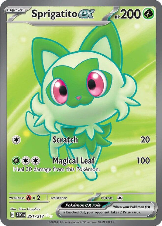 Sprigatito ex 251/217 (ME: Ascended Heroes)  - Holofoil