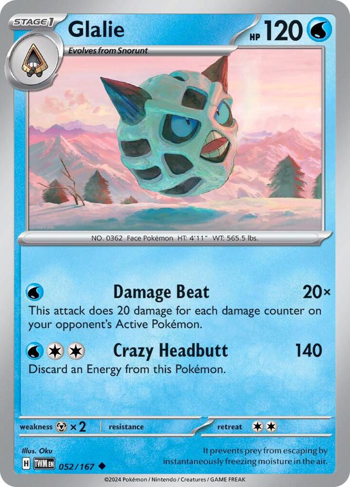 Glalie 052/167 (SV06: Twilight Masquerade) 