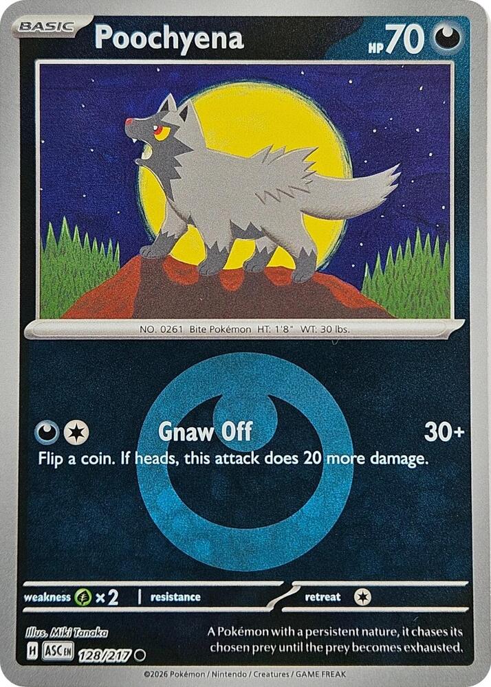 Poochyena 128/217 (ME: Ascended Heroes)  - Energy Holofoil