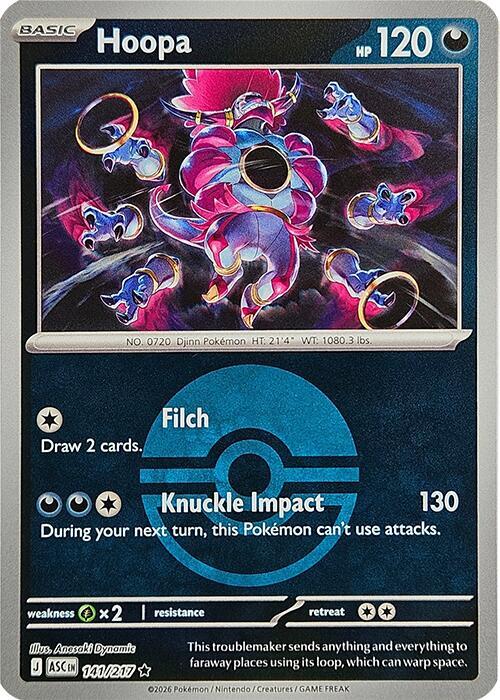 Hoopa 141/217 (ME: Ascended Heroes)  - Poke Ball Holofoil