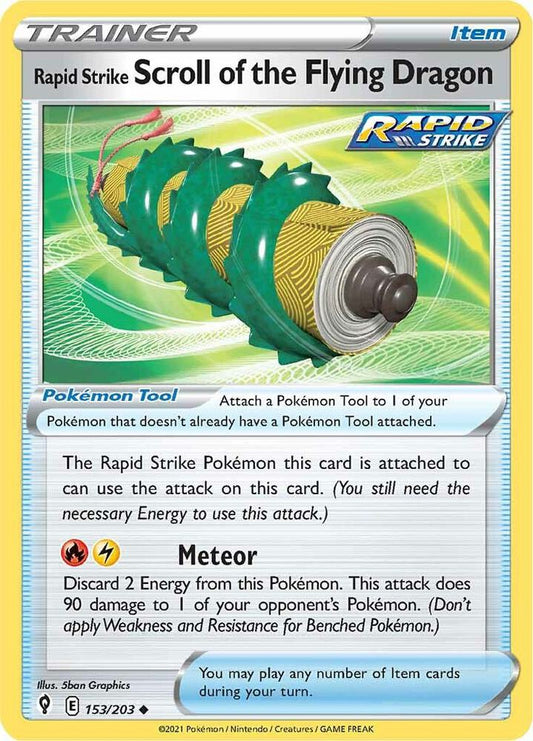 Rapid Strike Scroll of the Flying Dragon 153/203 (SWSH07: Evolving Skies) 
