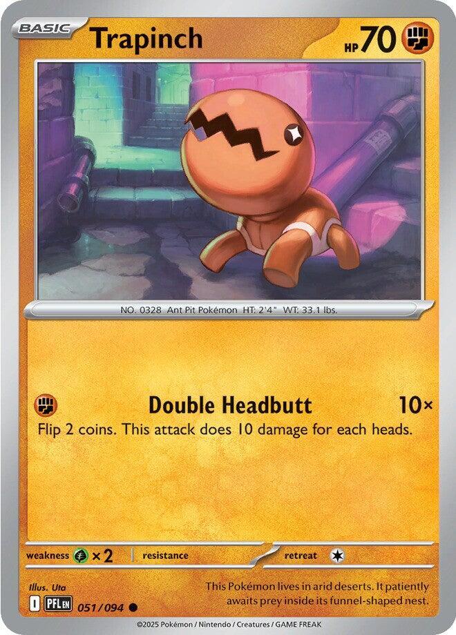 Trapinch 051/094 (ME02: Phantasmal Flames)  - Reverse Holofoil