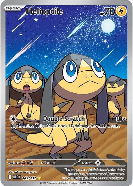 Helioptile 143/132 (ME01: Mega Evolution)  - Holofoil